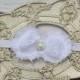 White Headband Pearl Rhinestone - Photo Prop - Newborn Infant Baby Toddler Girls Wedding-Jamie Powell Designs-