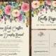 Bold Bohemian Floral Wedding Invitation Set