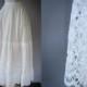 ON SALE Antique Edwardian Petticoat - Edwardian Slip - Tiered Prairie Skirt