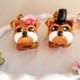 Bulldog Wedding Cake Toppers Bride and Groom Bulldog Cake Toppers Wedding Keepsake Anniversary Cake Topper