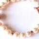 Swarovski Pearl Bracelet, Rose Gold & Cream Rose Pearl Bracelet, Rose Gold Filled Bracelet, Small Dainty Bracelet, Blush Bridal Bracelet
