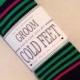 Fabulous Groom's Wedding Gift From Bride "Happy Socks" Black/Green/Pink & Label "Just In Case You Get Cold Feet"! + Optional "I Do" Stickers
