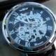 Classy Steampunk Mechanical Wrist Watch with Black Leather Wristband - Men - Groom - Groomsmen - Watch - Item MWA69