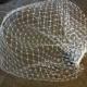 Pouf Birdcage Veil Bridal Blusher 9 inch Russian French Net Lace Veiling Wedding Veil