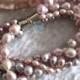 Pearl Bracelet - 8 inches 4-9mm Lavender 4Row Freshwater Pearl Bracelet - Free shipping
