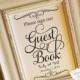 Guest Book Please Sign 8x10, Wedding Signs, Cards and Gifts, Reserved, Photo Booth, Reception Seating