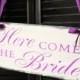 Here Comes the BRIDE Sign/Photo Prop/U Choose Colors/Great Shower Gift/Vintage Crackle Style