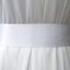 White Double Sided Satin Bridal Sash Belt Plain 2.25 inches Wide