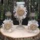 Shabby Chic Unity Sand Ceremony Set / Rustic Country Chic Unity Sand Ceremony Set / Rustic Wedding Table Centerpieces