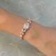 Rose Gold Bridal Bracelet, Crystal Wedding bracelet, Swarovski cz, Rose Gold,  Wedding Jewelry, Bridal Jewelry, Rose Gold Ariel Bracelet