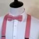 Blush Bowtie and Suspenders Set - Men's, Teen, Youth