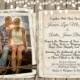 Rustic and Lace Wedding Invitation, Lights, Wood Fence, Photos, Digital File, Printable, 5x7