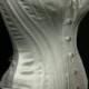 c. 1880 Victorian Corset in White satin coutil