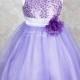 Flower Girl  Dress Lilac Sequin Double Mesh Flower Girl Toddler Wedding Special Occasion Dress (ets0155lc)