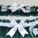 Wedding Garter Set Handmade with Michigan State University Spartans fabric FLCM