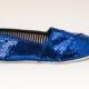 Sequin Royal Blue Alpargata Canvas Classics Casual Shoes