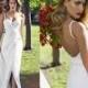Summer Nurit Hen Chiffon Spring 2015 Beach Wedding Dresses Garden Beads Spaghetti Straps Front Split Backless Bridal Gowns Dress Ball Sexy Online with $119.27/Piece on Hjklp88's Store 