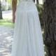 Boho Long Wedding Dress Ivory Lace Wedding Gown Long Bridal Gown White Lace Bridal Wedding Dress - Handmade by SuzannaM Designs - New