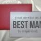 Best man wedding card will you be my my best man ring bearer usher groomsman funny cards for guys your service as a best man is requested