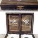 Rustic Personalized Wedding Ring Box - Mr. And Mrs.