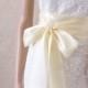 Bridal Sash, IVORY Wedding Sash, Ivory Satin Ribbon Bridal Belt,  Bridal Sash, Satin Bridal Sash