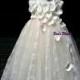 Ivory lace flower girl dress/ Ivory junior bridesmaids dress/ Flower girl pixie tutu dress/ Tulle dress