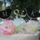 Chalkboard Wedding Cake Topper Love Bird Rustic Wood Chalkboard Label Chic Cake Decoration Ready to Personalize
