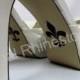 Fleur de Lis Shoe Sticker for Bridal Shoes - French Lily Stylized Flower Decal - Fleur de Lis Wedding Shoe Applique
