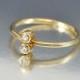 Gold Diamond Engagement Ring, Vintage Diamond Ring, Wedding Ring, 14K Gold Ring, Anniversary Promise Ring, Birthstone Ring Jewelry