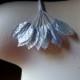 Leaves 12 Silver Lame for Bridal, Millinery, Bouquets, Crafts ML silver