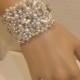 Vintage Inspired Wedding Bracelet, BETHANY, Bridal Bracelet, Pearl Bracelet, Rhinestone Bracelet, Bridal Jewelry, Bridesmaid Bracelet