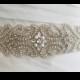 Rhinestone Bridal Crystal Sash Belt with Pearls, 3" wide pearl wedding sash, wedding belt - FARAH III - Ships in 1 week