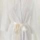 Ready to Ship -Light Ivory Lace Bridal Robe, Lingerie, Getting Ready, Bridal Gift,  Honeymoon, Lace Kimono, Wedding Gift, I do, White Lace