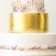 Edible Gold Leaf Cake With Sugar Flowers