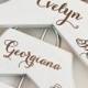 3 - Personalized White Wedding Dress Hangers With Wedding Party Title Arm Inscription - Engraved Wood