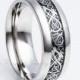 Titanium Wedding Band,Titanium Wedding Ring,Dome,Dragon Celtic.High Polish,Mens Titanium Ring,Engagement Ring,Anniversary Ring,8mm