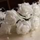 72 pcs White Roses Foam Fake Flowers For Bridal Bouquet Wedding Decor Table Centerpiece