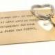 Personalized Bronze Wallet Card Insert and Heart Key Chain Set, Couples Accessories Set, Personalized Hand Stamped by Miss Ashley Jewelry