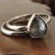 Diamond Engagement Ring, Rose Cut Diamond Ring