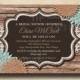 Rustic Bridal Shower Invitation, Wedding Shower Invitation, Printable Invites, Wood Lace Floral, Eloise