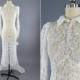 Vintage 1930s Wedding Dress, Bias Cut 30s Ivory Lace Gown, Size XXS 0 Petite
