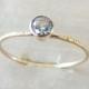Aquamarine Ring, 14k Gold Ring, Yellow Gold Ring, Aquamarine Jewelry, Natural Gemstone Ring, Engagement Ring, Stacking Ring, Tapered Ring