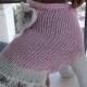 Dog Sweater Hand Knit Maid of Honor Pink Medium 14.5 inches