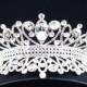 Rhinestone Crystal Crown Bridal Tiara, Crystal Wedding Rhinestone Hair Accessory ~ ET 09