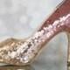 Wedding Shoes -- Ombre Sequin Bridal Shoes - New