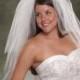 Elbow Length Two Tier Wedding Veil 30 with 24 Blusher Veil 3 Layer Bridal Veils Ivory Bridal Veils Diamond White Wedding Veils