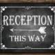 Printable Wedding Sign - Reception this way Arrow - Chalkboard Style Print - 2 Files