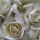 Paper Millinery Flowers 24 Small Handmade Roses In Ivory