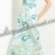 Emilio Pucci V-neck Printed Jersey Maxi Dress Blue Mint