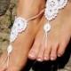 Crochet Barefoot Sandals, Beach Shoes, Wedding Accessories, Nude Shoes, Foot Jewelry, Anklet